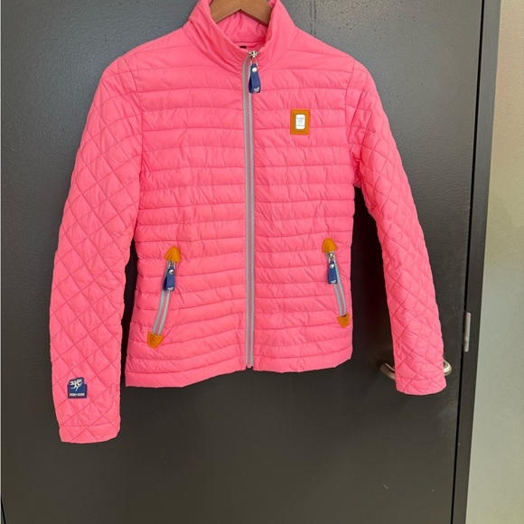 Piero Guidi NWOT S feather puffer vibrant pink ultra lux never worn - Picture 5 of 16